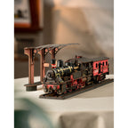 Rolife Steam Journey wooden train model with station