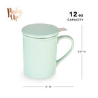 Annette™ 3D Ceramic Mug w/ Tea Infuser - Souk Mint