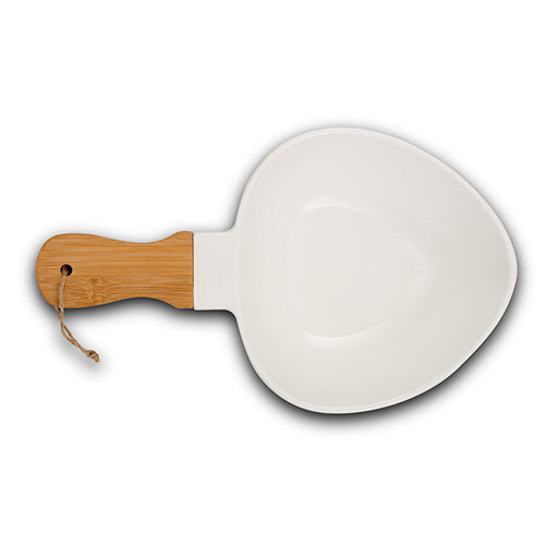 Salad bowl "Terrestrial" with bamboo handle 33cm