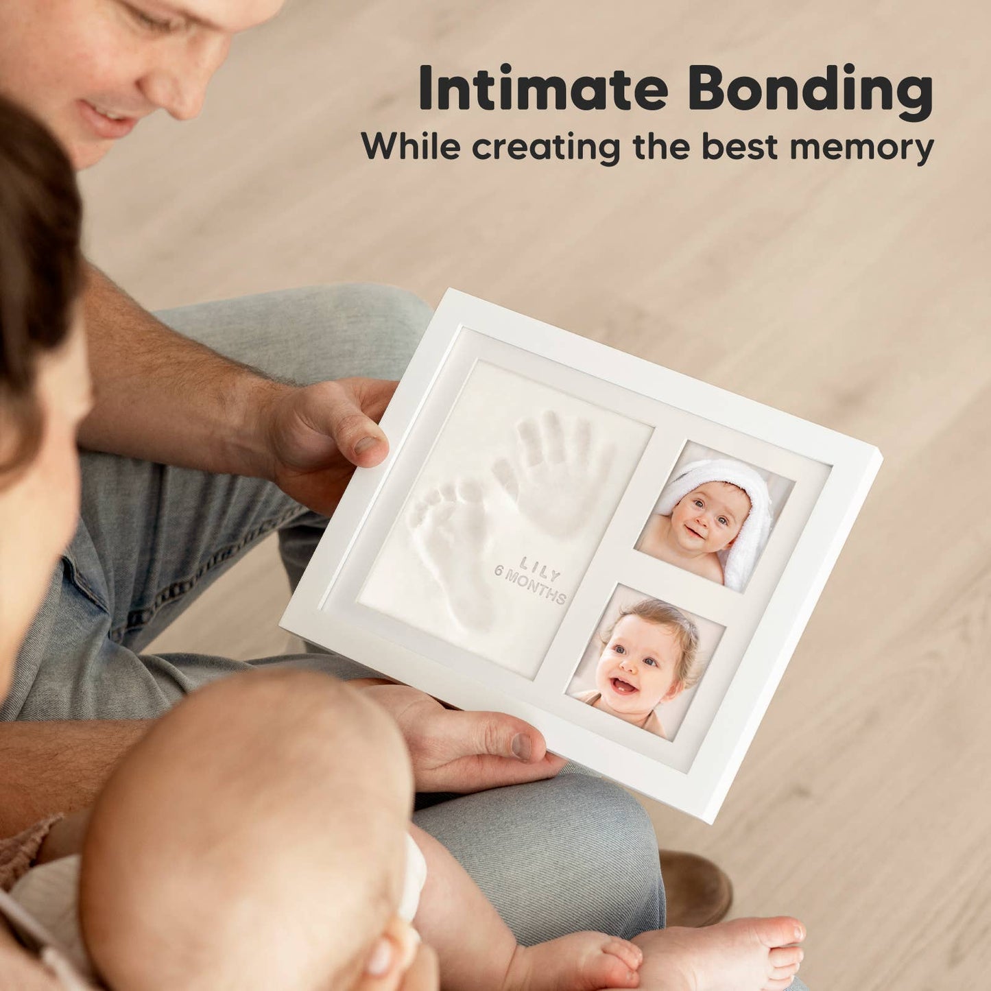 KeaBabies Baby Handprint, Footprint Keepsake Solo Frame