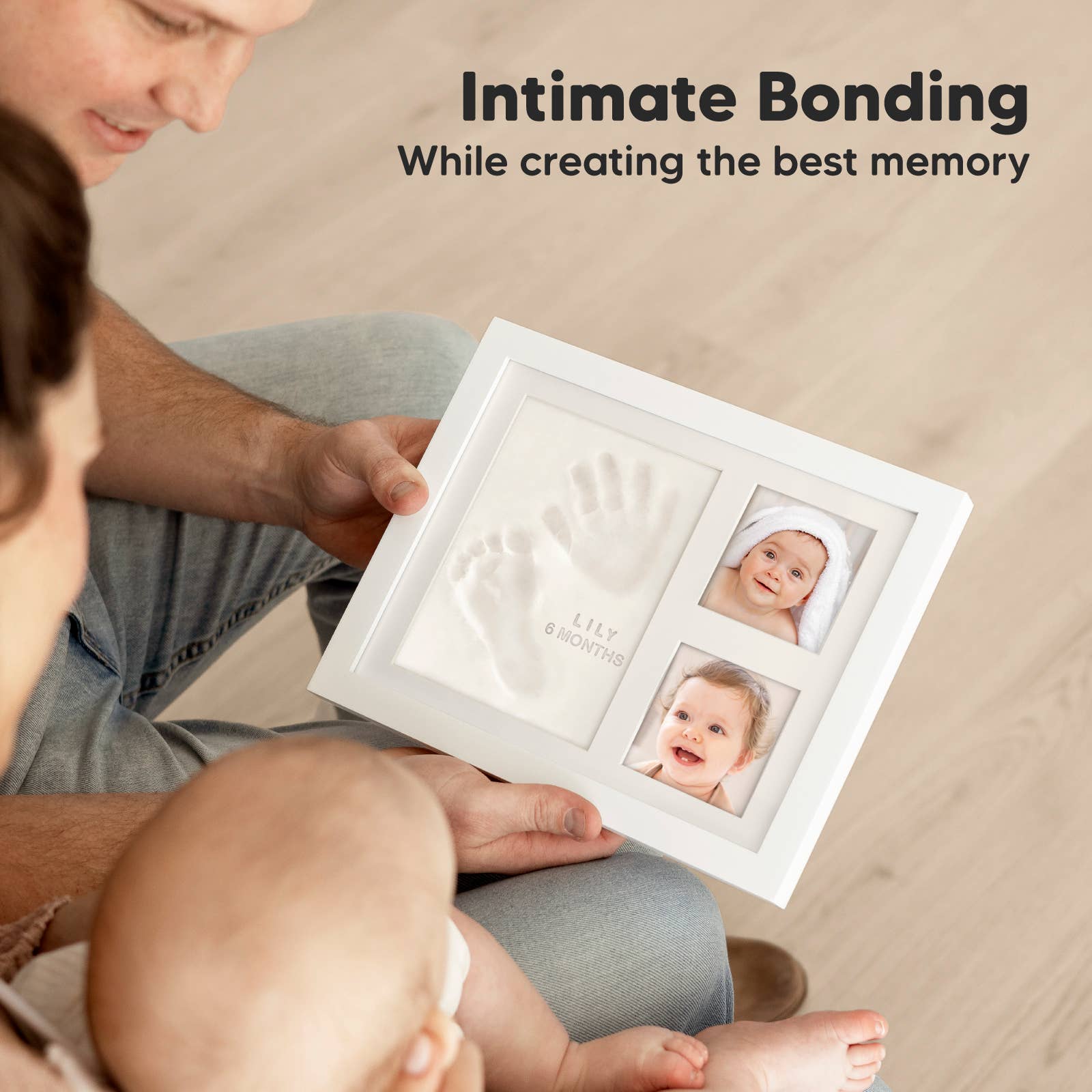 KeaBabies Baby Handprint, Footprint Keepsake Solo Frame