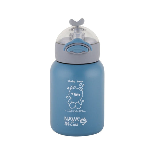 Stainless steel insulated water bottle "We Care" blue 350ml