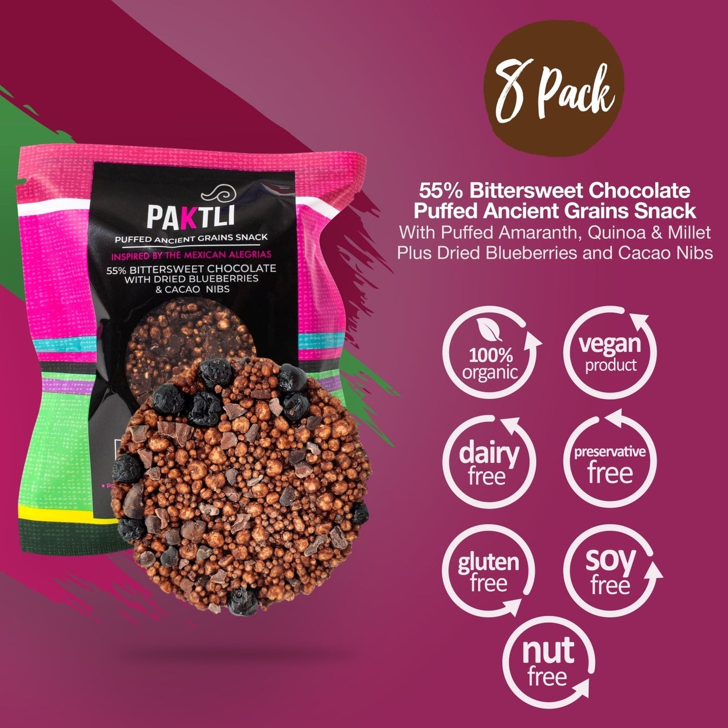 Mexican Alegrias - Dark Chocolate + Ancient Grains