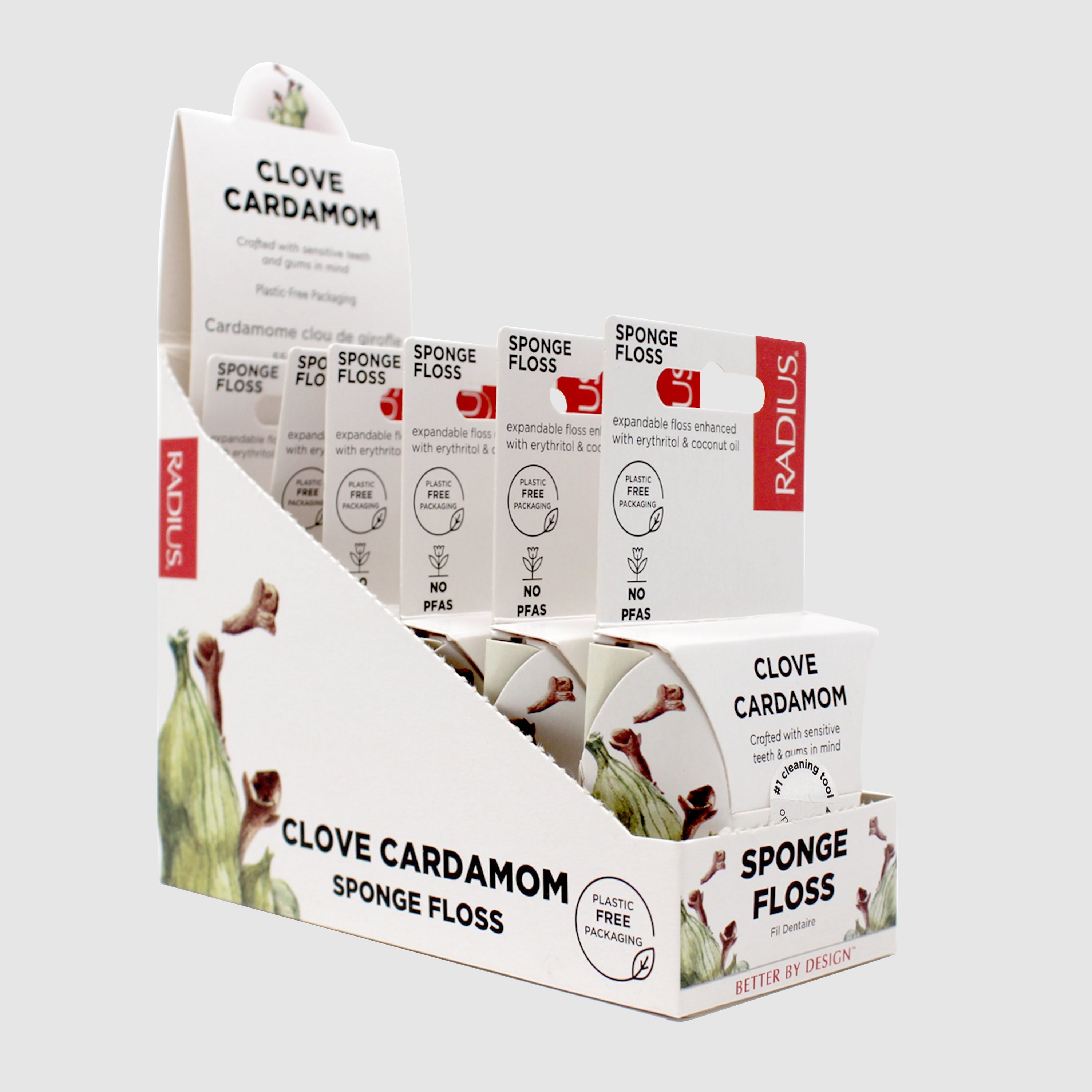 Radius Vegan Clove Cardamom Sponge Floss 55yd