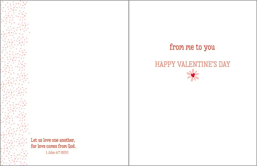 With Scripture Valentine Card - Love Flowers