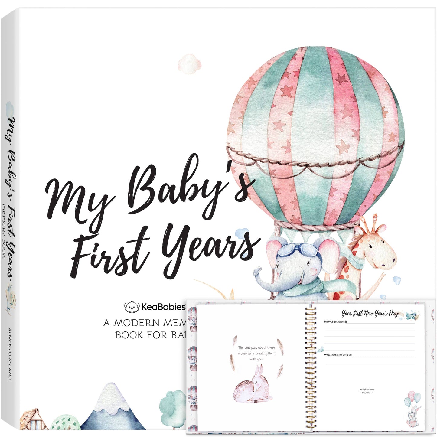 KeaBabies Baby First Years Memory Book - AdventureLand