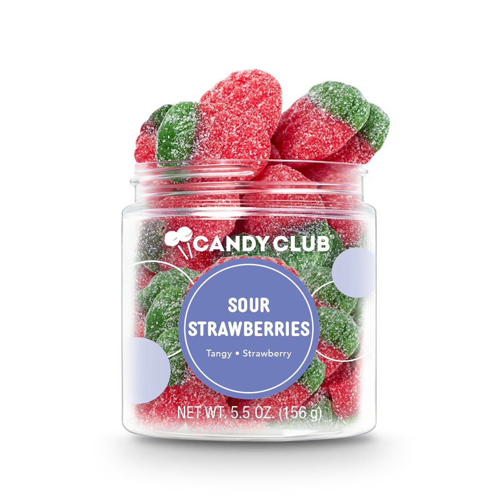 Candy Club Sour Strawberries – Sweet and Tangy Gummy Candy