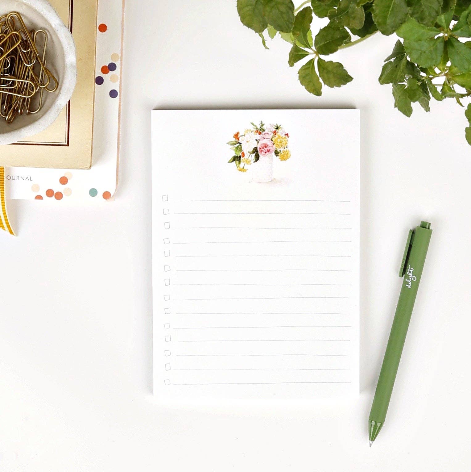 Emily Lex Hydrangea Bouquet checklist notepad