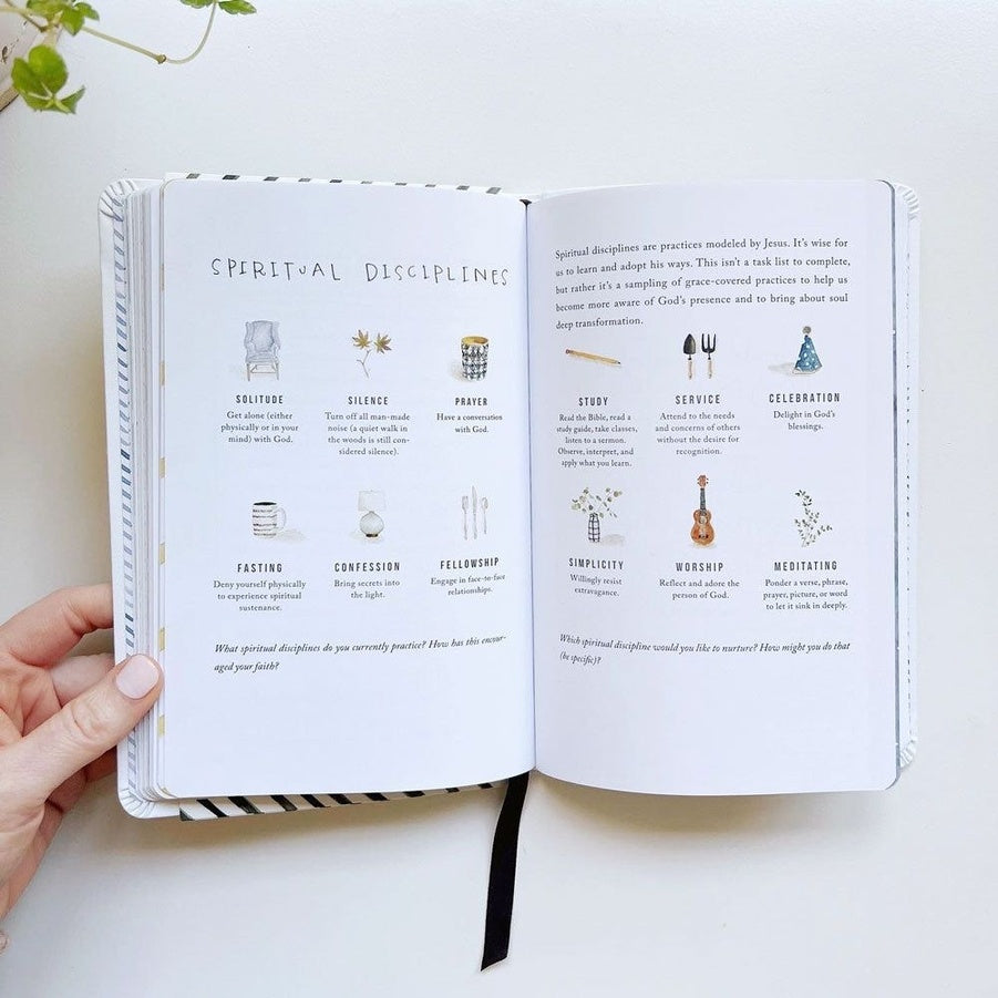 Watercolor Christian prayer and reflection journal