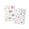 Emily Lex Valentine Sticker Sheets with watercolor artwork