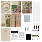 Enchanted garden miniature book nook with warm LED light