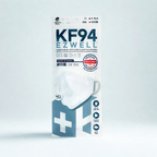 white Korean-style KF94 face mask