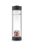 Vitajuwel Via Heat Love | Double-Walled Tea Bottle With Rose
Quartz, Garnet & Clear Quartz