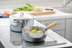 Yukihira Stainless  Snow Flat Pot,18cm