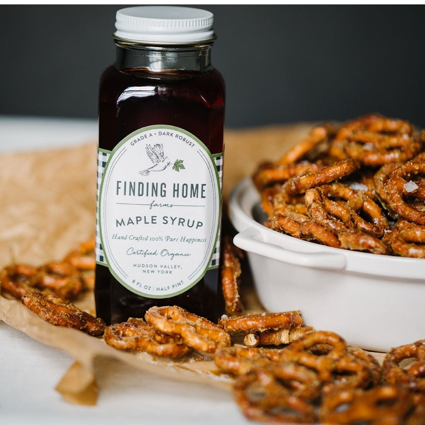 Finding Home Farms 100% Certified Organic Maple Syrup - 8 oz Farmhouse Bottle