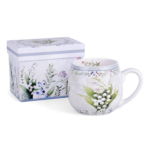Lily of the Valley new bone china big belly mug