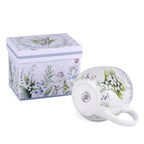 Lily of the Valley big belly mug with delicate floral design