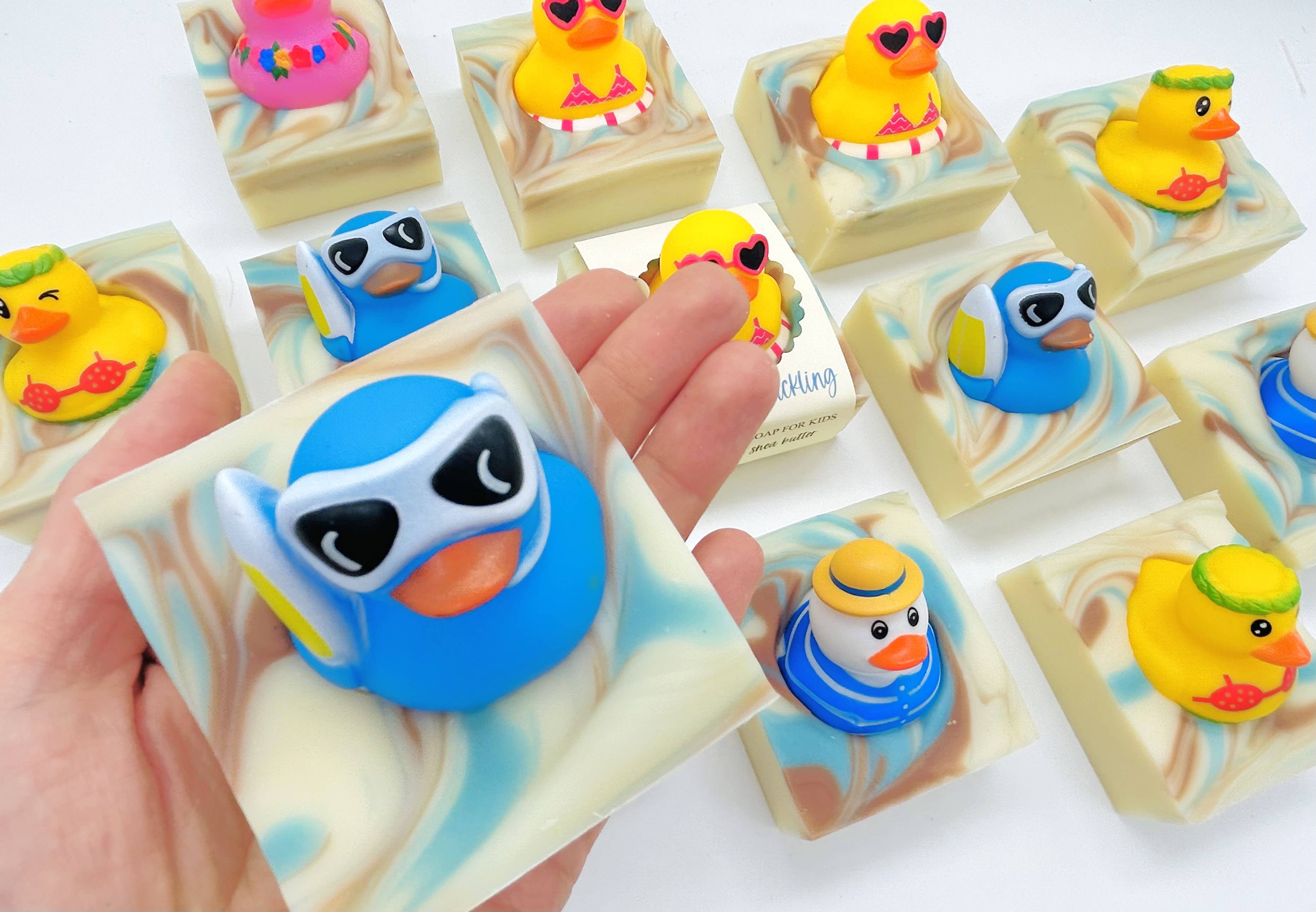 Summer Surf's Up Duckling Handmade Soap Bar for Kids VEGAN