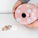 Polka Dot Piggy Bank - Pink