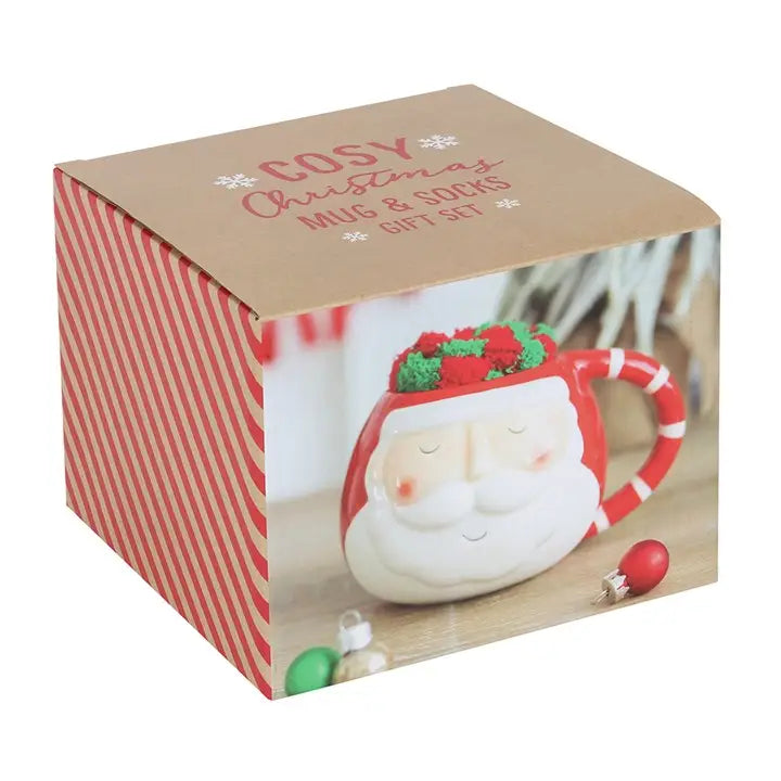 Santa Mug and Socks Gift Set