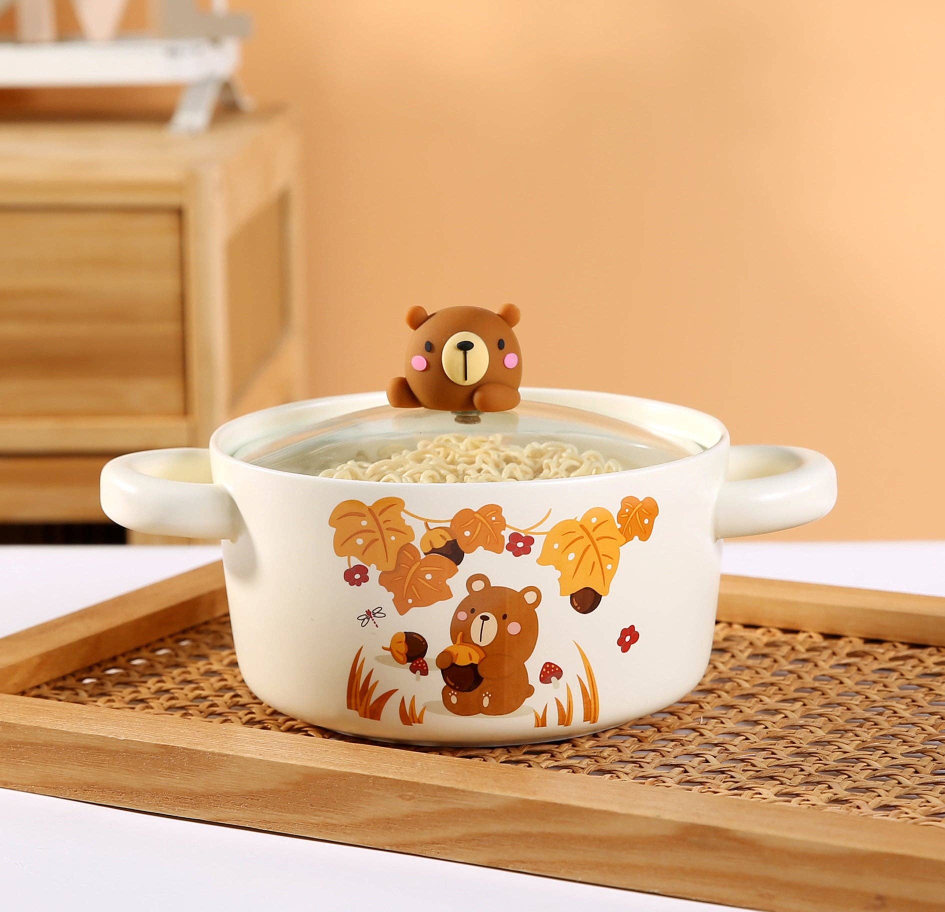 Cute Bear 30oz Bowl with Lid