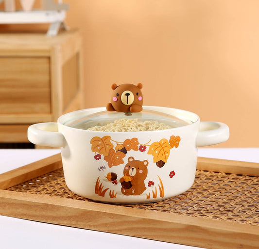 Cute Bear 30oz Bowl with Lid