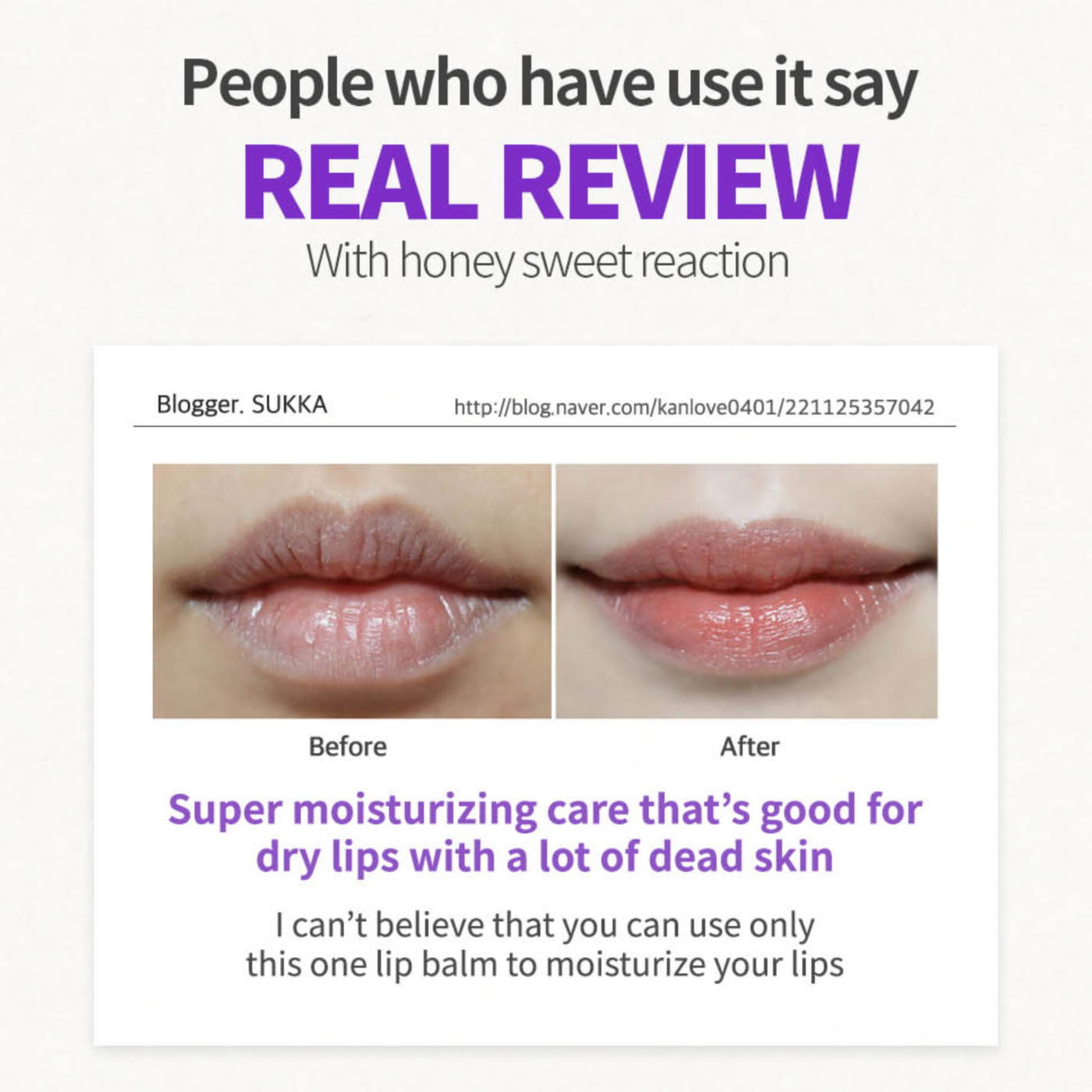 FRUDIA hydrating honey lip balm for dry chapped lips