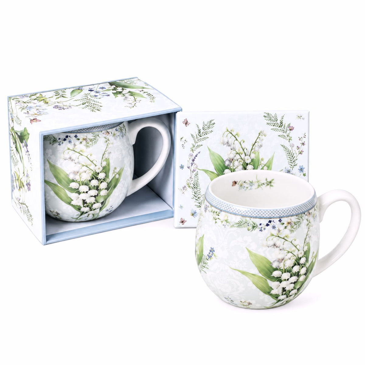 Elegant floral mug gift for tea and coffee lovers