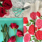 Floral cotton kitchen towel by The Neighborgoods
