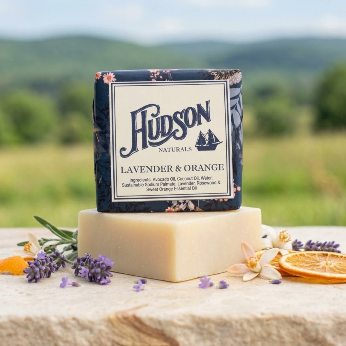 Hudson Naturals Lavender and Sweet Orange natural soap bar