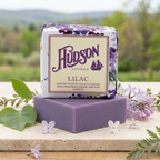 Hudson Naturals Lilac Soap with natural botanical styling