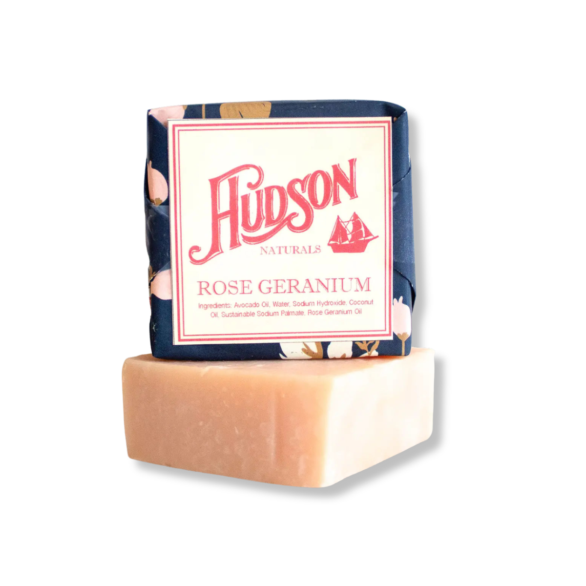 Hudson Naturals Rose Geranium Soap handmade natural bar