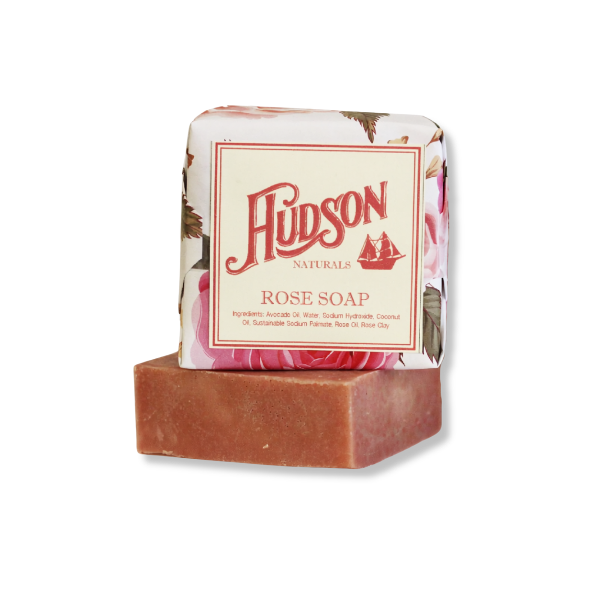 Hudson Naturals Rose Soap with natural rose geranium fragrance