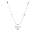 Lotus Fairies Necklace 17" Silver Front View - Shen Yun Collections