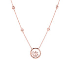 Lotus Fairies Necklace 17" Rose Gold Back View - Shen Yun Collections