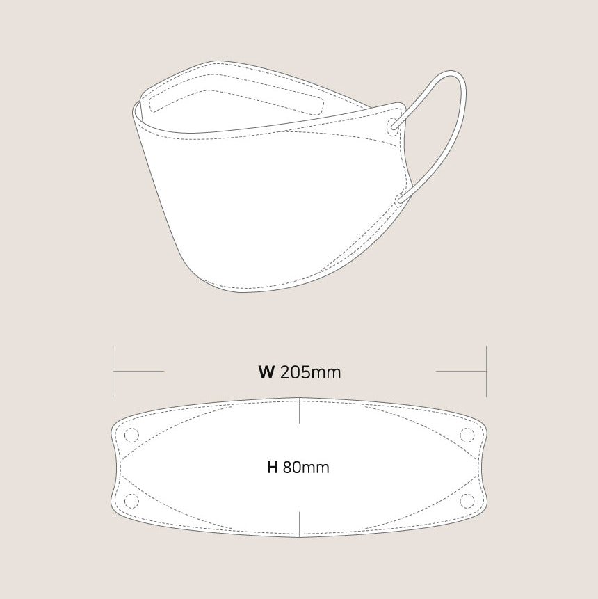 Individual black KF94 healthcare mask
