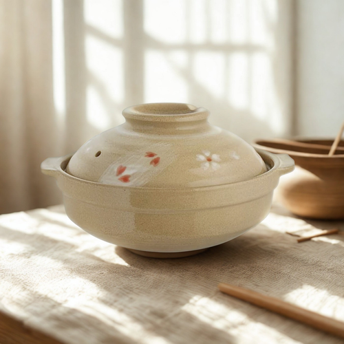 Japanese earthenware clay pot