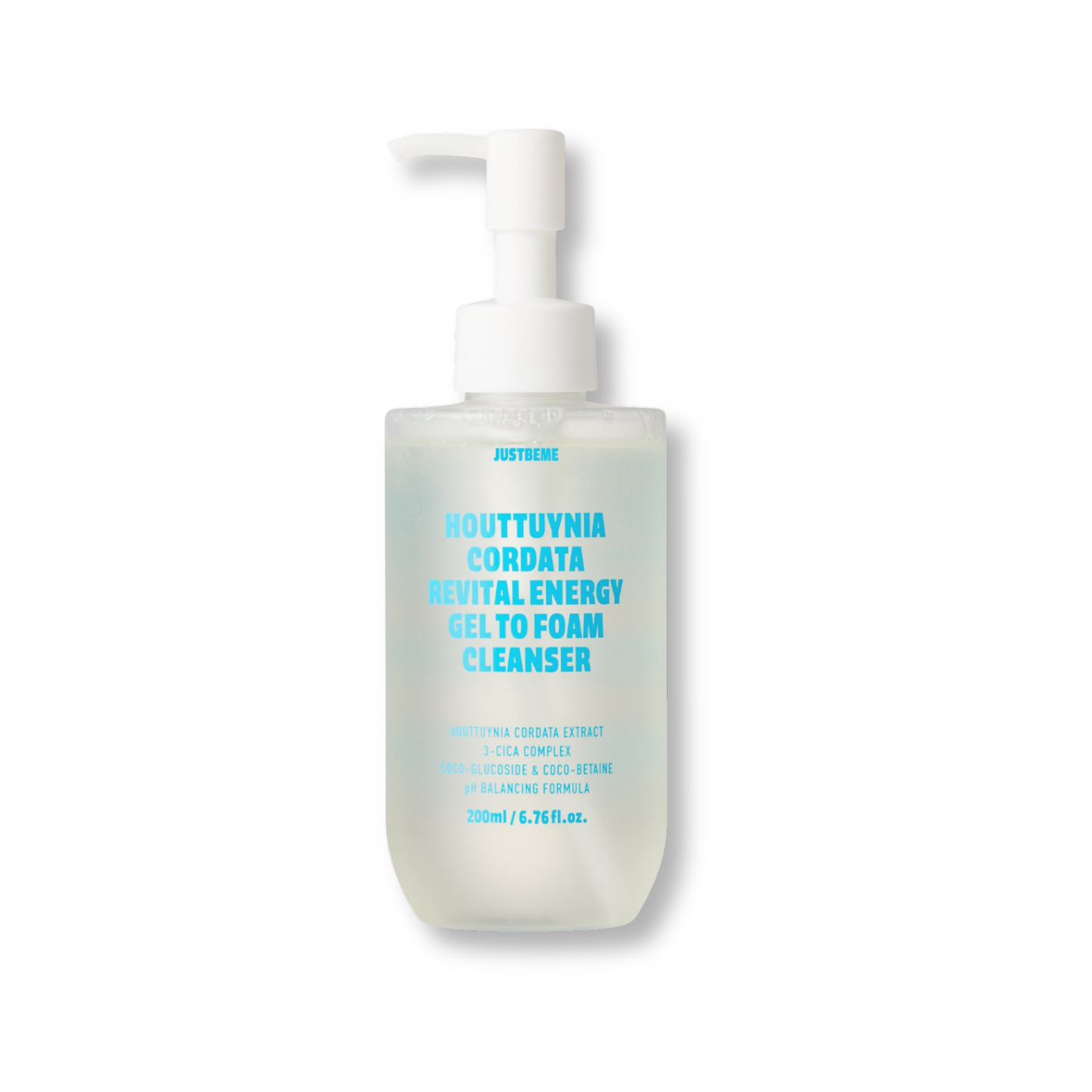 JUSTBEME gel to foam cleanser for sensitive skin