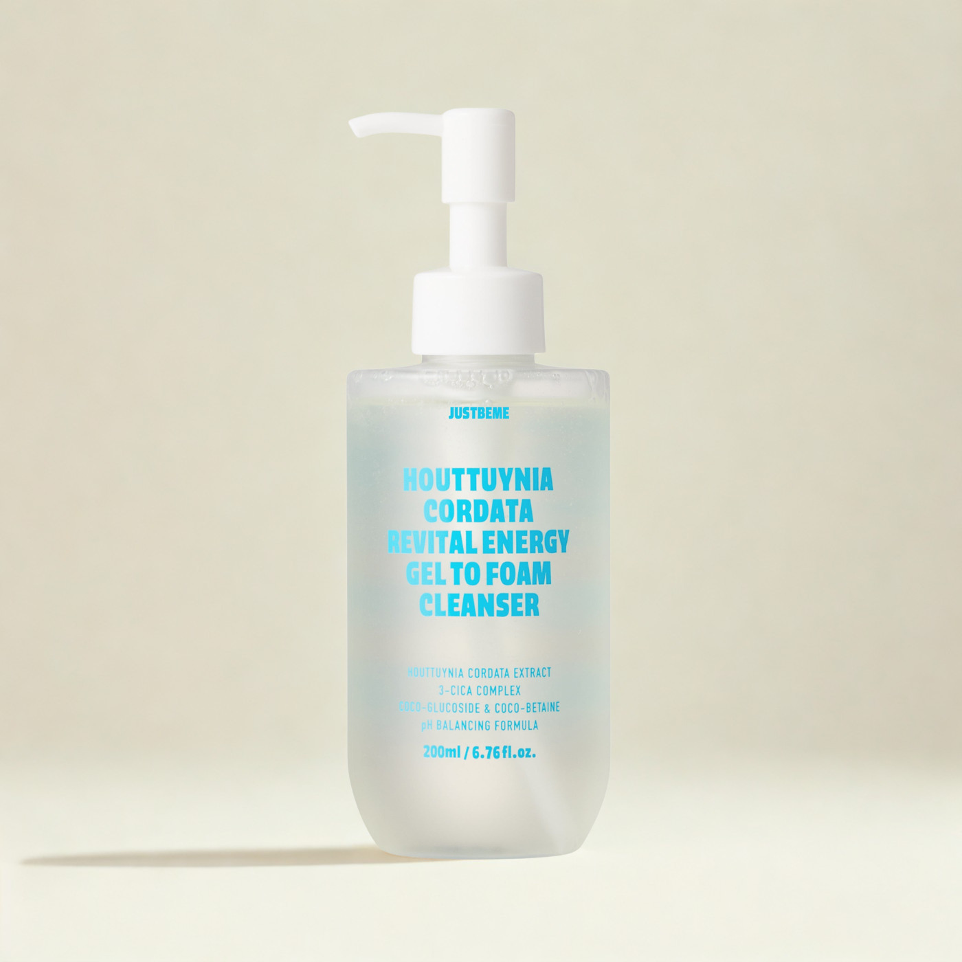 JUSTBEME gel to foam cleanser for sensitive skin
