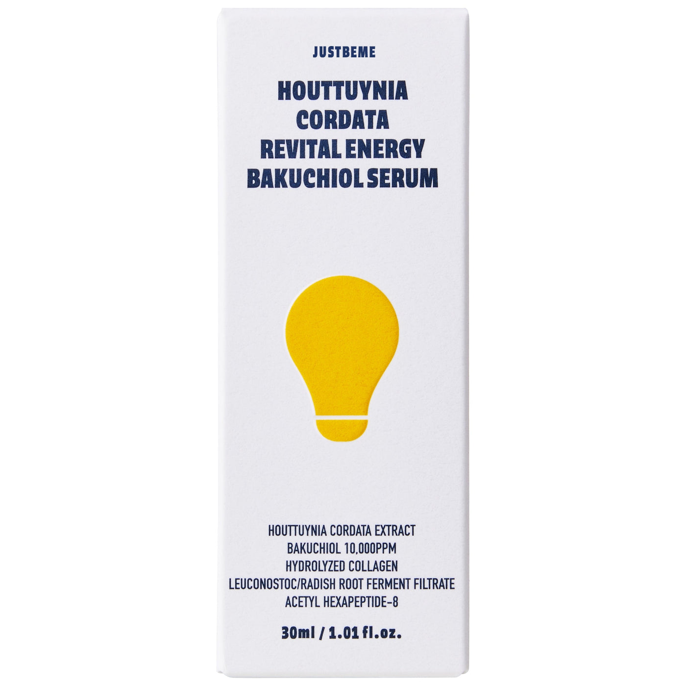 JUSTBEME houttuynia bakuchiol serum packaging