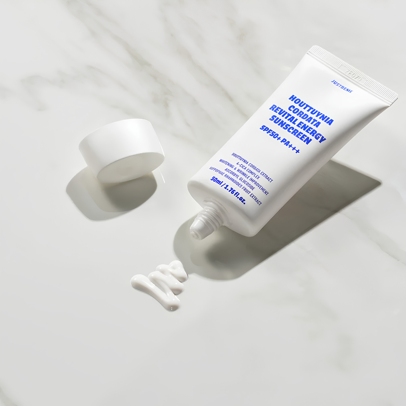 Close-up texture of lightweight hydrating sunscreen