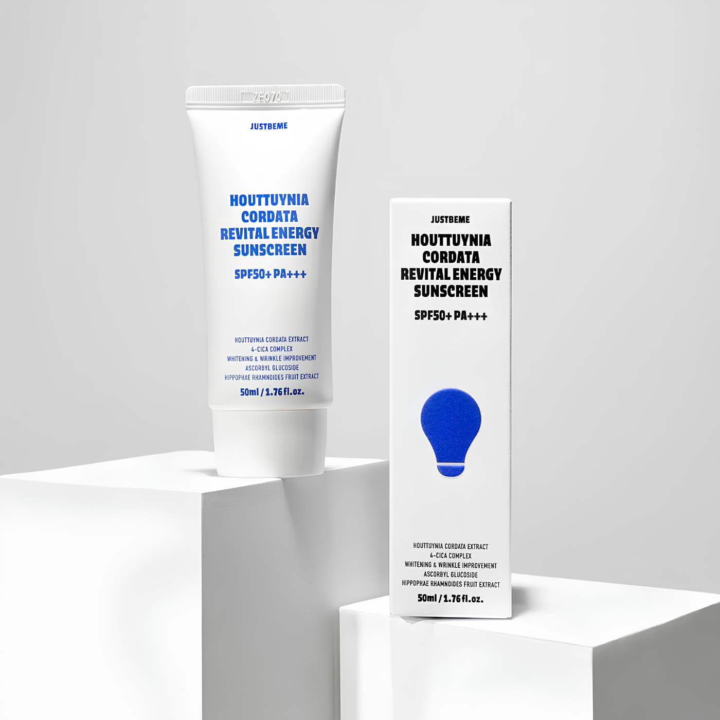 Applying JUSTBEME sunscreen on face