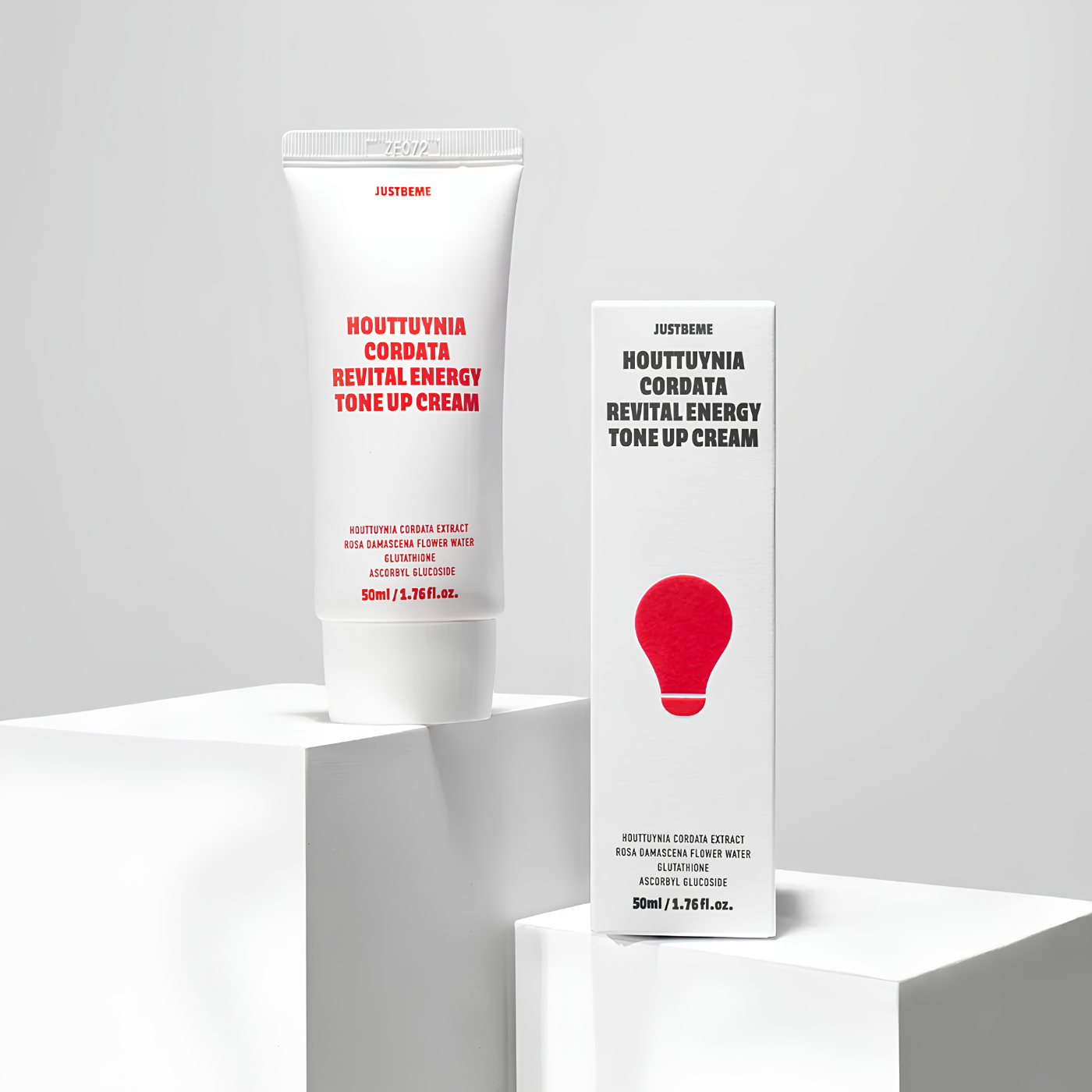 Close-up of brightening tone up cream texture