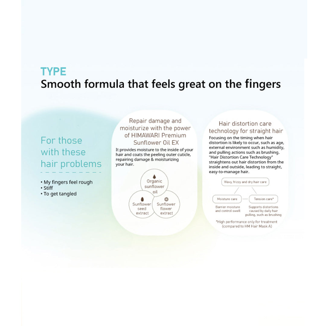 Kracie Dear Beaute HIMAWARI Smooth & Repair with Premium Sunflower Oil EX – Hair distortion care technology for smooth and straight hair