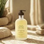 Organic lavender liquid hand soap with reusable glass pump bottle