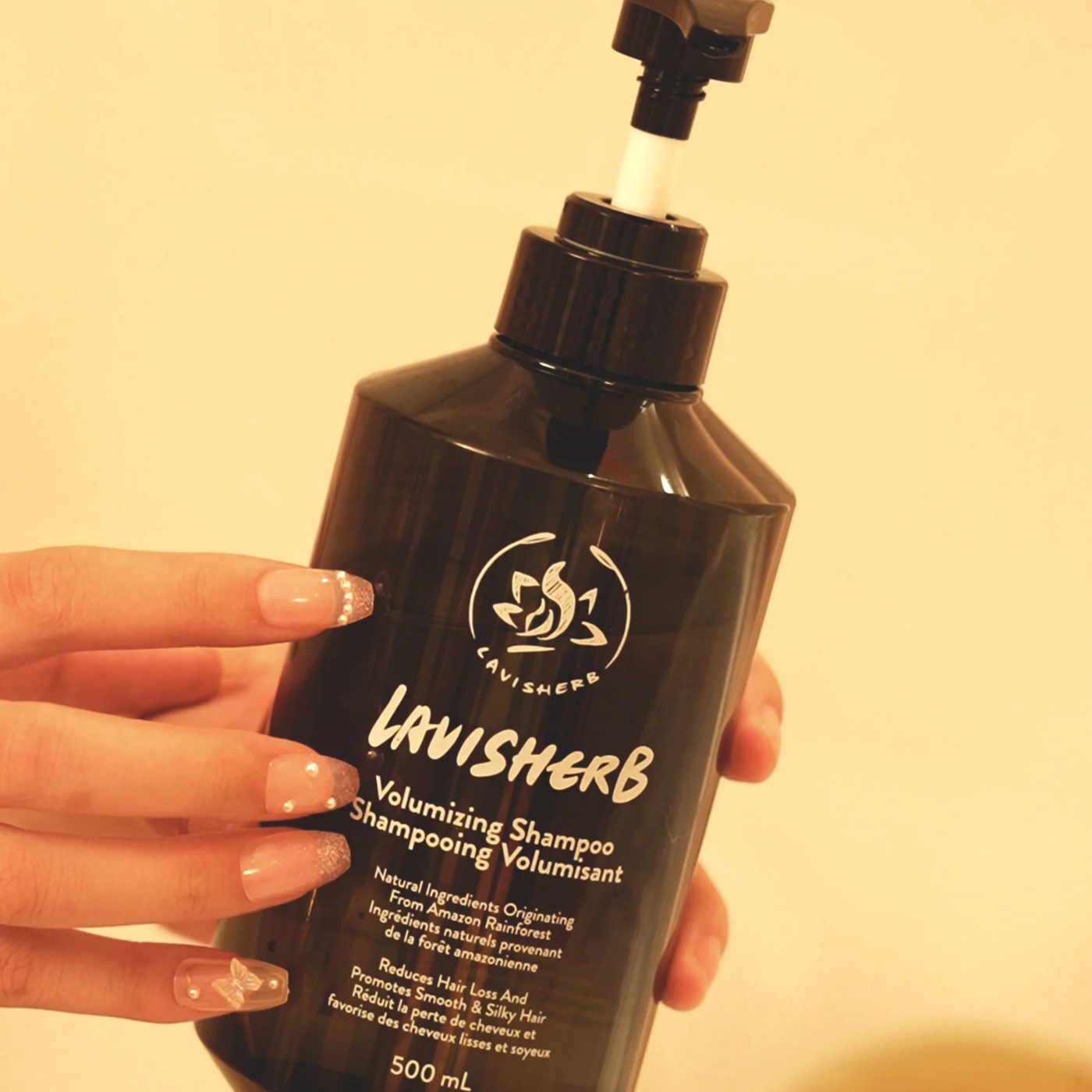 Lavisherb hair growth shampoo bottle packaging
