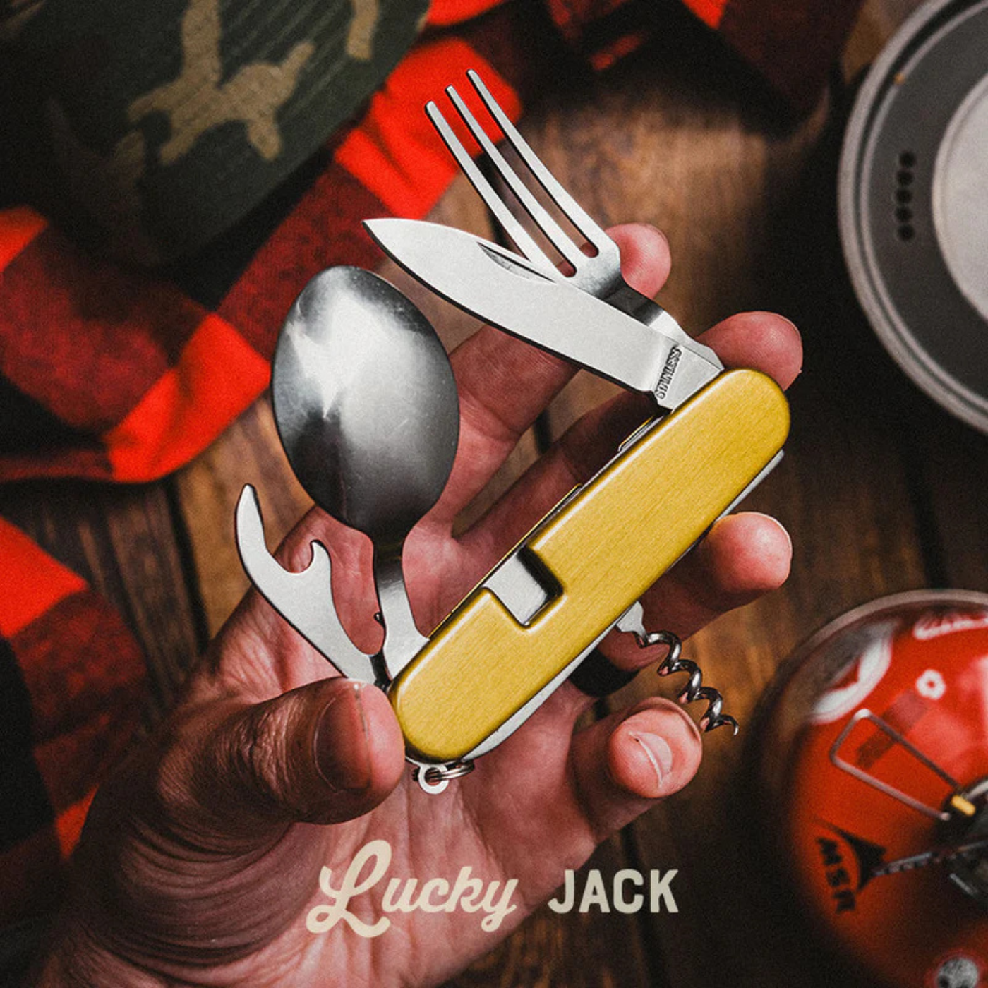 Lucky Jack Hobo Knife 7-in-1 camping utensil multi-tool