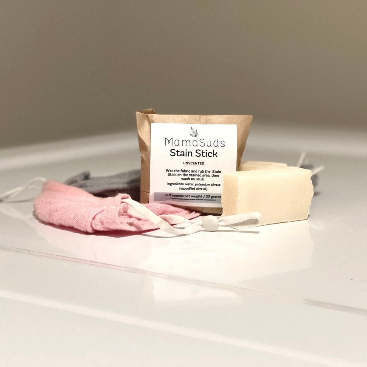 MamaSuds Laundry Stain Stick olive oil soap stain remover