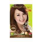 Natural Mi Ya Herbal Hair Dye - Ammonia-Free, Brown Color, with Ginseng & Henna for Nourished, Healthy Hair