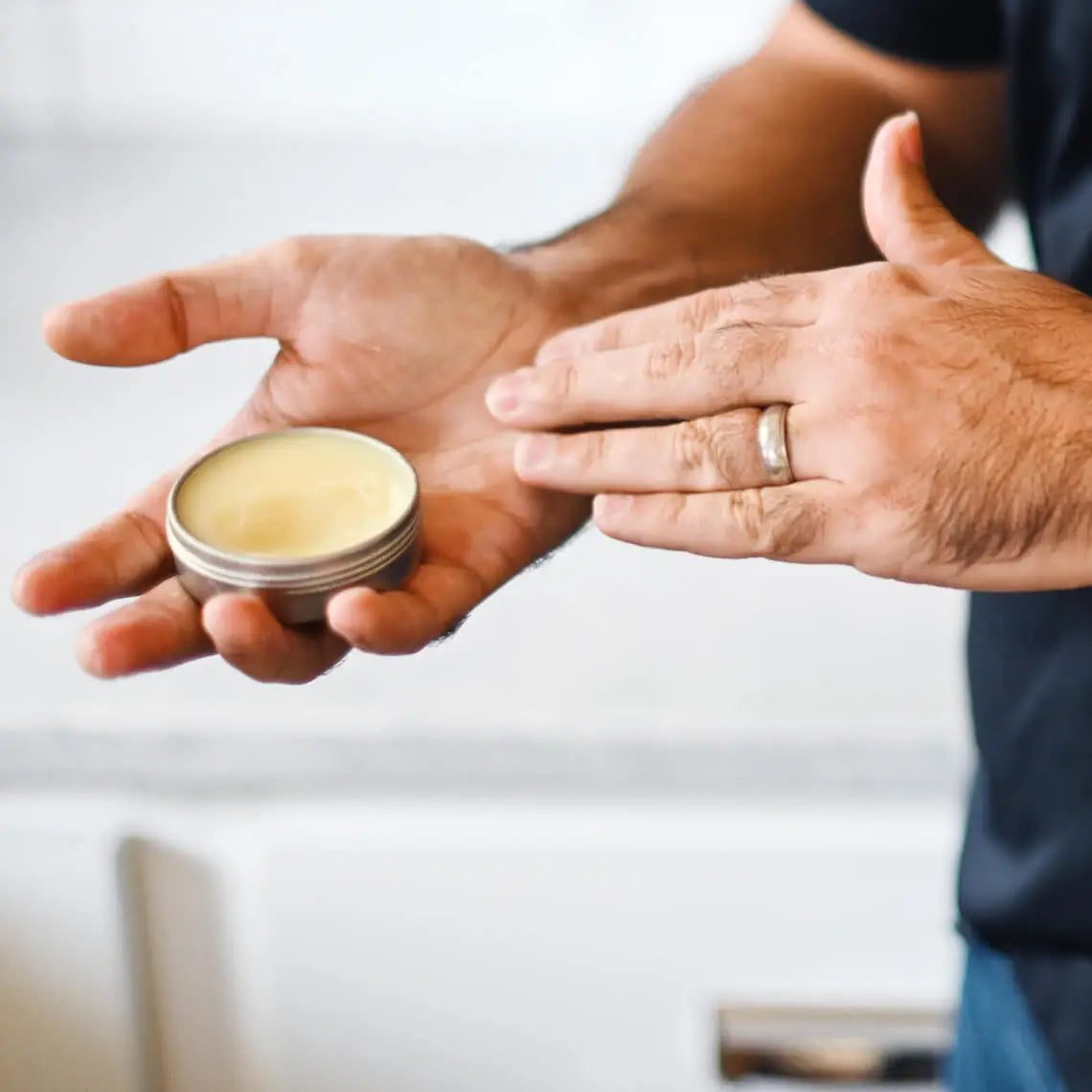 Natural lavender beeswax salve for rough dry skin